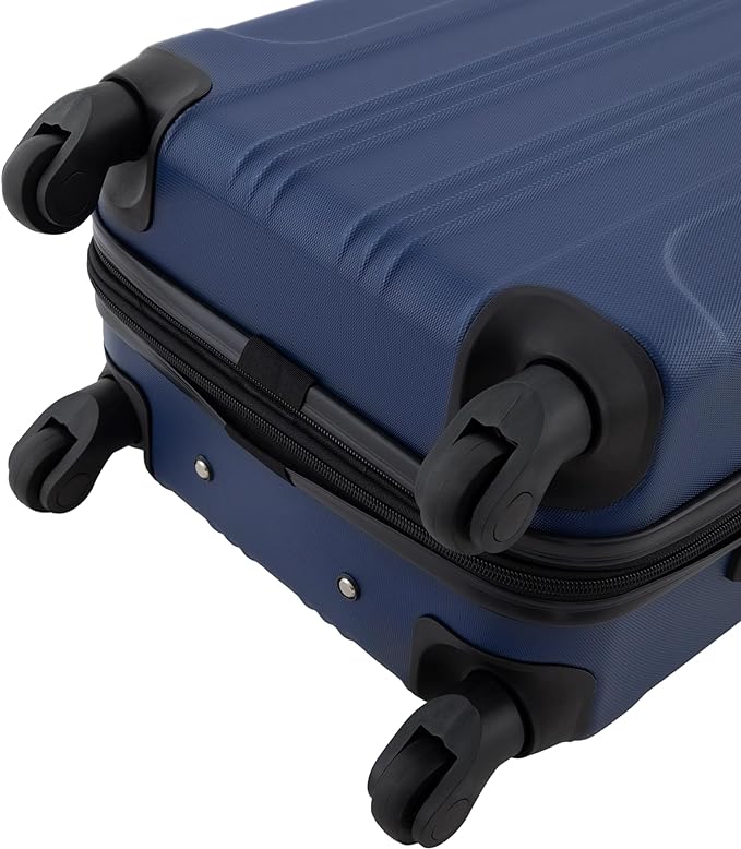 Travelers Club Chicago Hardside Expandable Spinner Luggage, Navy Blue, 22" Carry-On