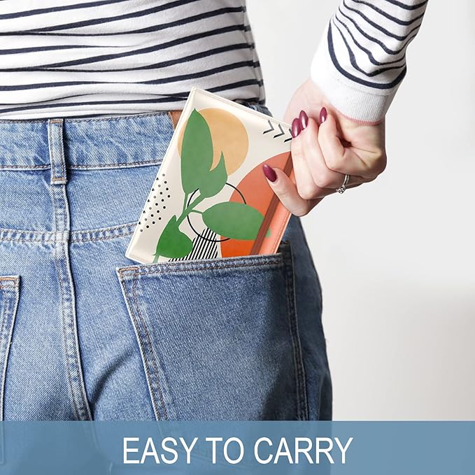 Passport Holder for Travel Essentials, Passport Wallet Cover Case for Travel Must Haves Accessories, Passport Book Holders for Women and Men, Tropical Plants