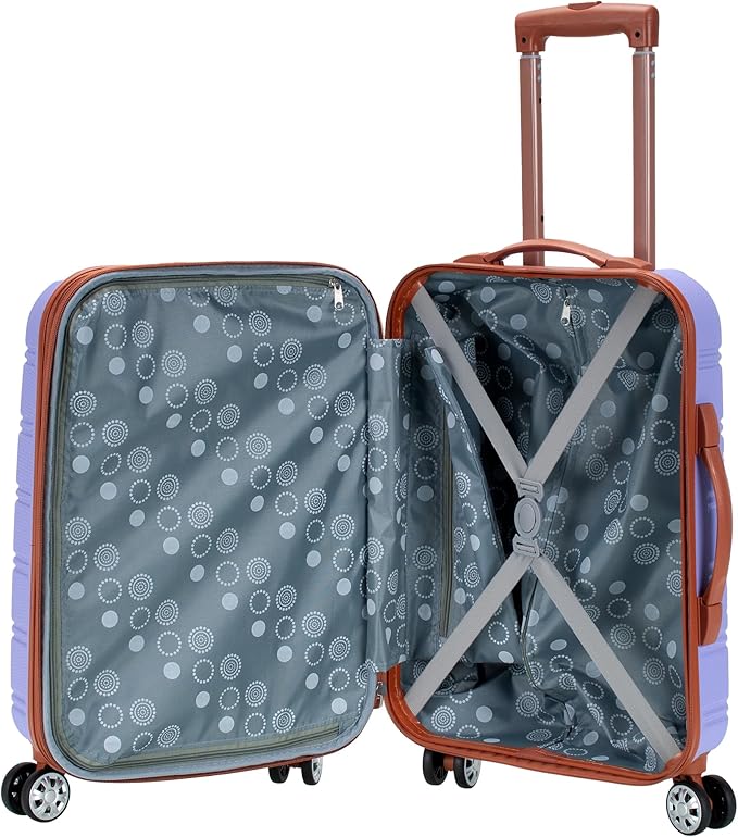 Rockland Melbourne Hardside Spinner Wheel Luggage, Lavender, Carry-On 20-Inch