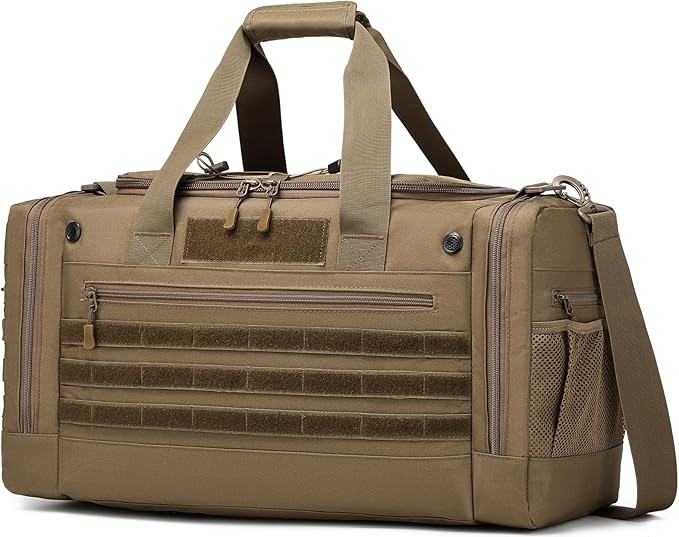 45L Gym Bag for Men & Women, Tactical Military Duffle Bag for Travel Weekender Gym Workout Deployment, Large Sports Bag for Hockey Football Baseball Soccer Basketball