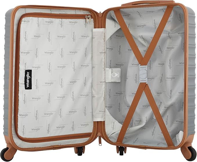 Wrangler 22" Outrider Hardside Carry-On Luggage, Lava Smoke