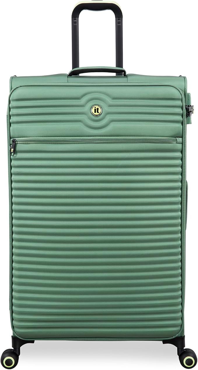 It Luggage Circulator 32" Softside Checked 8 Wheel Expandable Spinner, Hedge Green