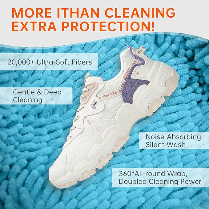 2PCS Shoe Washing Machine Bgs,Laundry Shoe Bags for Washer and Dryer, Reusable and Durable Zipper Sneaker Shoe Washing Bag, Tennis Shoe Cleaning Bag for All Shoe Types (Blue)