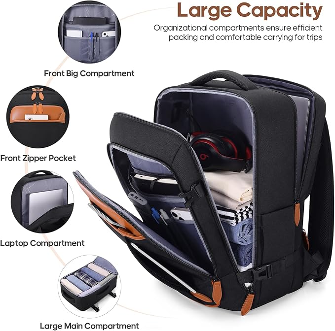 Luggage Sets 3 Piece, 20 Inch Hardshell Carry On Luggage 22x14x9 Airline Approved, Suitcase with TSA Locks & YKK Zippers, Carry On Suitcase with Wheels for Men & Women Travel