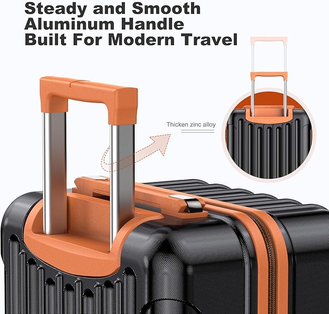 Nazhura Luggage Set, 3-Piece Hardside Suitcase Set, 20-inch Carry On, 24-inch, 28-inch Luggage