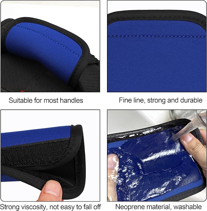 6 Pack Luggage Handle Wrap, Luggage Handle Wraps for Suitcase, Navy Blue Luggage Tags, Suitcase Tags identifiers for Travel Accessories