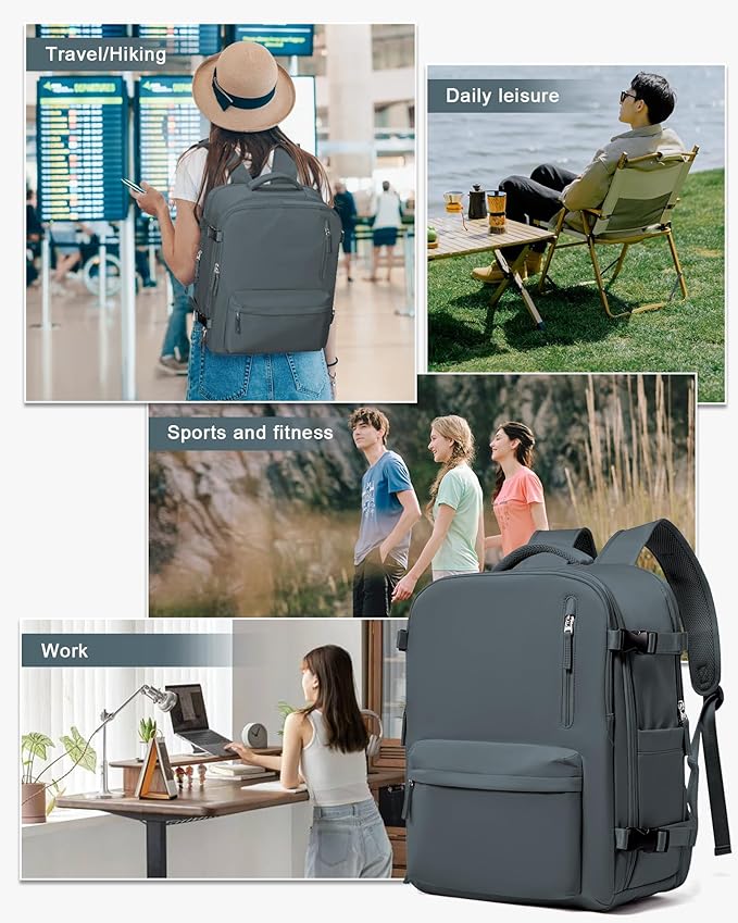 WONHOX Large Travel Backpack Carry on Flight Approved Laptop Work Business Backpack for Women Men Mochila de Viaje