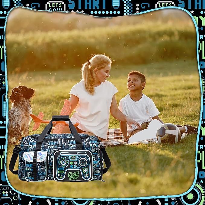 Sports Bag for Boys Kids Duffle Bag Boys Travel Bag for Kids Overnight Bag for Kid Weekender Bag Sleepover Bags for Boy Gym Bag with Shoe Compartment