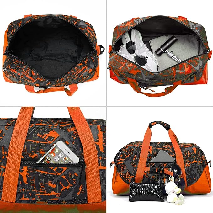 Stumdo Kids Overnighter Duffel Bags for kids, Carry-On Size & Ideal for School Practice or Overnight Travel Weekender Tote for Travel Gym Sport bag for Boys & Girls (11tycheng)