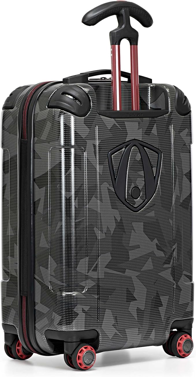 Traveler's Choice Maxporter II Polycarbonate Hardside Trunk with Spinner Wheels, Gray Camo, 22-Inch Carry-on Luggage