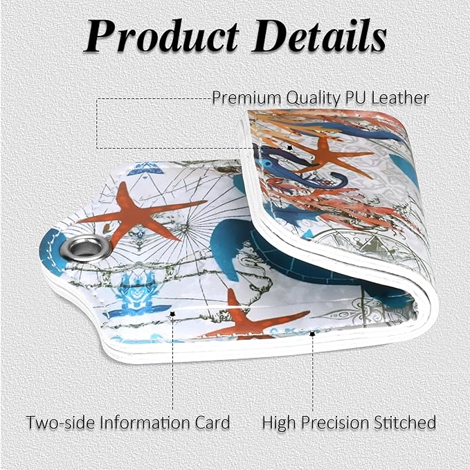 Luggage Tags for Suitcases, 2 Pack Cute PU Leather Luggage Tag TSA Approved with Stainless Steel Loop and Address Card Baggage Tag for Travel&Hotel Stays&Cruise Ships&Shipping and Mailing