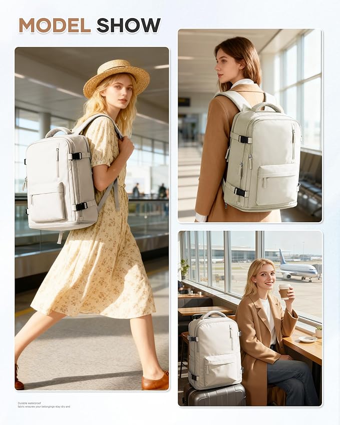 WONHOX Large Travel Backpack Carry on Flight Approved Laptop Work Business Backpack for Women Men Mochila de Viaje