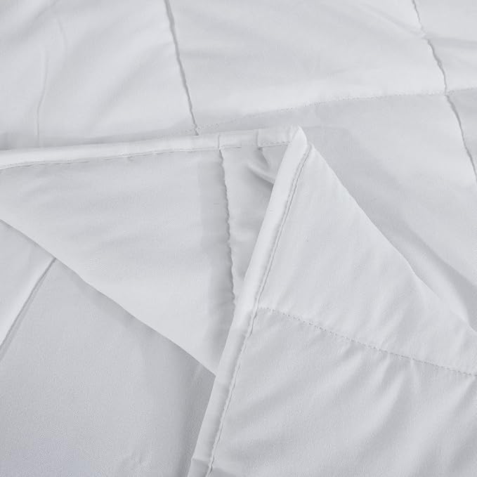 L'AGRATY Weighted Blanket - 60"x80" 20lbs Cooling Breathable Heavy Blanket Microfiber Material with Glass Beads for Adult All-Season Summer Fall Winter Soft Thick Comfort
