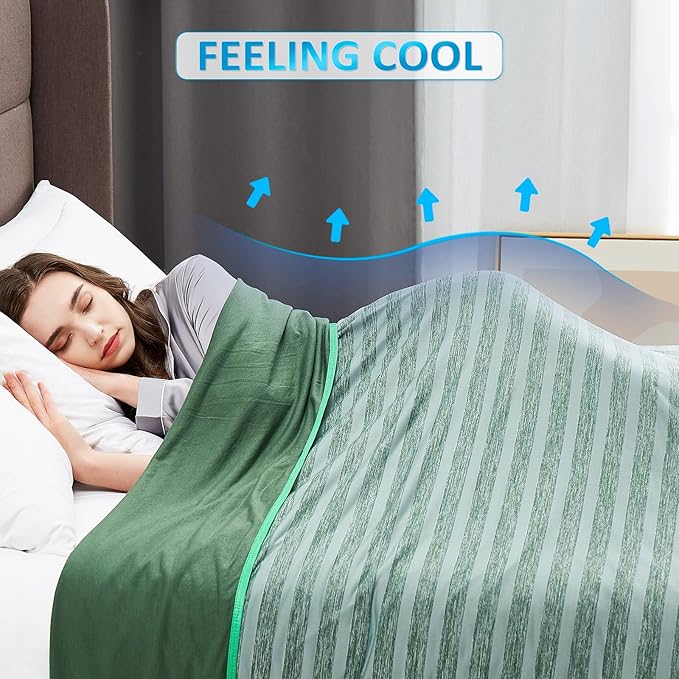 Guohaoi Cooling Blanket (90"x90"Queen Size) for Hot Sleepers and Night Sweats,100% Oeko-Tex Certified,Arc-Chill Q-Max >0.5 Cool Fiber,Ultra Cold Breathable,Comfortable,All-Season.