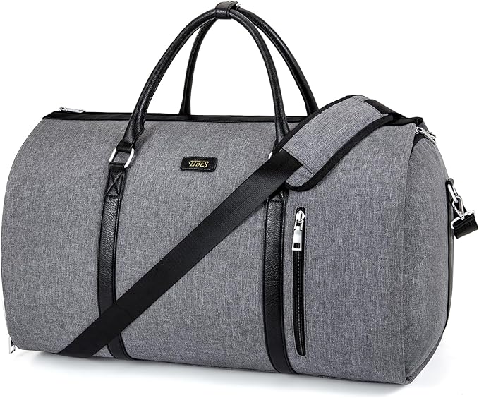Convertible 2-in-1 Garment Bags for Travel, 50L Carry On Garment Duffle Bag With Shoe Compartment Large Weekender Bag for Women Men Hanging Suitcase Suit Travel Duffel Overnight Bags