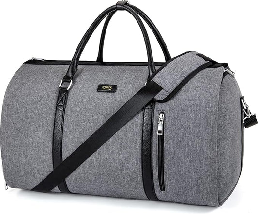 Convertible 2-in-1 Garment Bags for Travel, 50L Carry On Garment Duffle Bag With Shoe Compartment Large Weekender Bag for Women Men Hanging Suitcase Suit Travel Duffel Overnight Bags