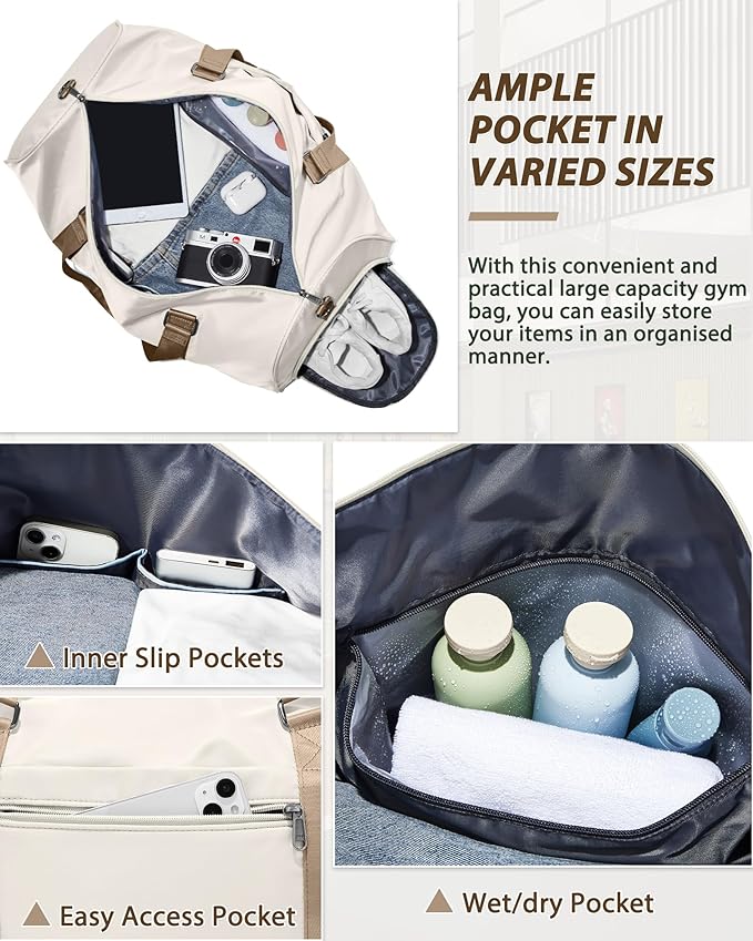 Gym Bag Womens,Travel Duffel Carry on Bag Sport Tote Bag Weekend Overnight Bag