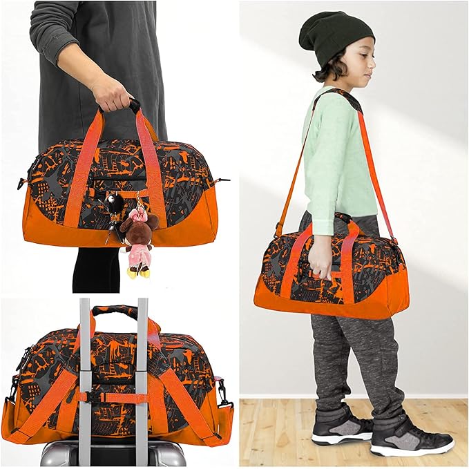 Stumdo Kids Overnighter Duffel Bags for kids, Carry-On Size & Ideal for School Practice or Overnight Travel Weekender Tote for Travel Gym Sport bag for Boys & Girls (11tycheng)