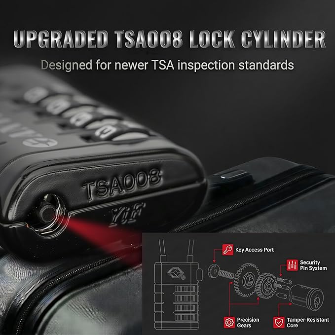ANVIL 4 Digit Luggage Locks, TSA Locks for Luggage, Advanced TSA008 core, Alert Indicator for Your Travel Lock, Suitcase Lock. (4, Black)