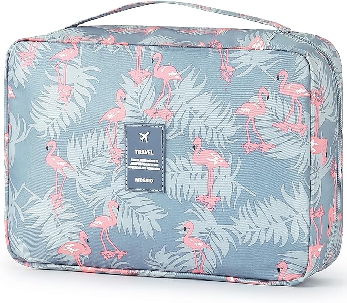 Mossio Hanging Toiletry Bag with Sturdy Hook - Large Portable Cosmetic Makeup Travel Organizer for Men & Women