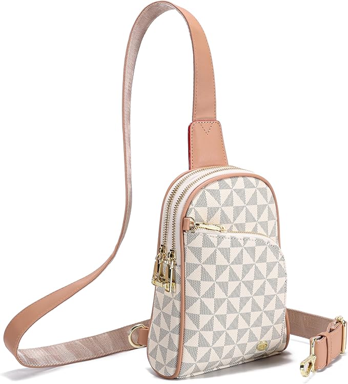 INICAT RFID Blocking Sling Bag, Anti Theft Crossbody Bag for Women, Travel Fanny Pack Style Purse, Vegan Leather