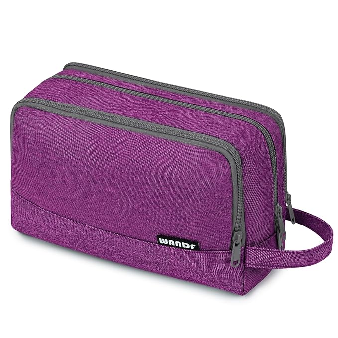 Toiletry Bag for Men Hanging Dopp Kit Water Resistant Shaving Bag Small Toiletry Bag for Traveling (Deep Purple)