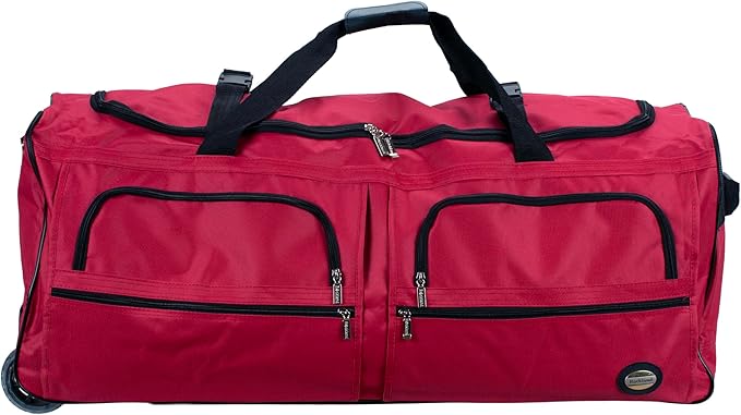 Rockland Rolling Duffel Bag, Black, 22"