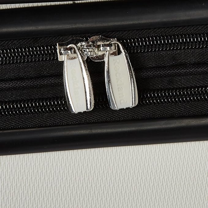 Rockland Melbourne Hardside Expandable Spinner Wheel Luggage, White, 2 Piece (20"/28")