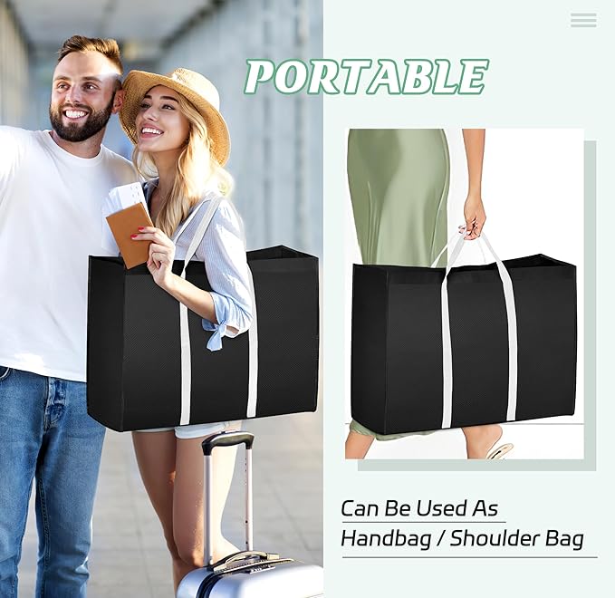 MISSLO Portable 65" Wedding Dress Garment Bag with Bride Tote Bag 8'' Gusseted Dress Bags for Gowns Long 4 Pockets Dress Cover for Women, Black