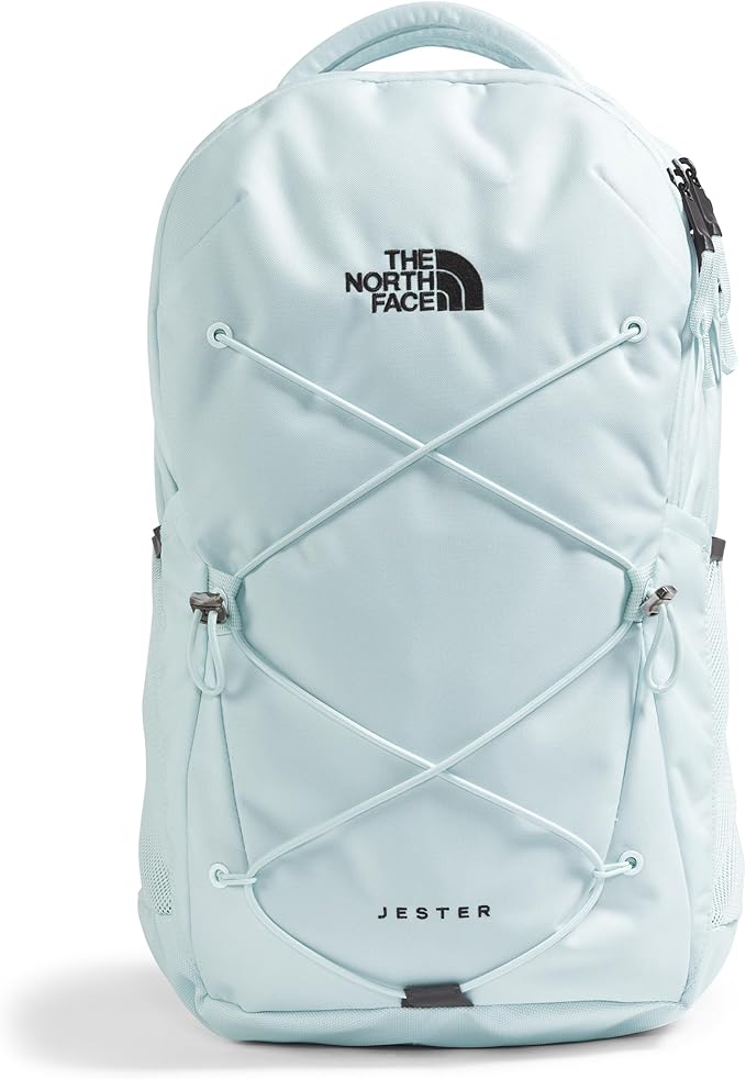 The North Face Women's Jester Everyday Laptop Backpack - Commuter Travel Bag, Laptop Sleeve, Water-Repellent, Ice Blue/TNF Black, One Size