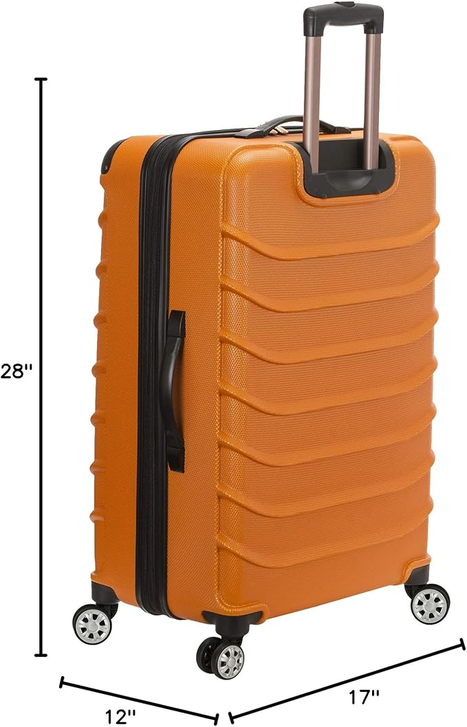 Rockland Speciale Hardside 2-Piece Expandable Spinner Luggage Set, Orange, 2-Piece Set (20/28)