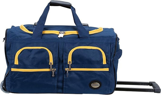 Rockland Rolling Duffel Bag, Black, 22"