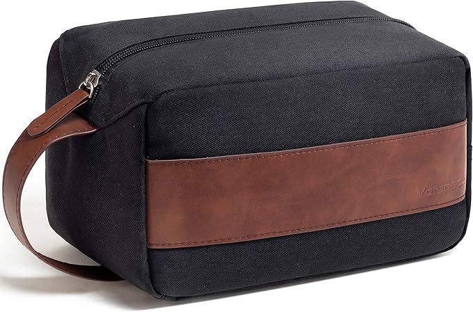 Vorspack Toiletry Bag for Men - Water Resistant Travel Bag for Toiletries, Accessories, Travel Essentials, Gifts - Black