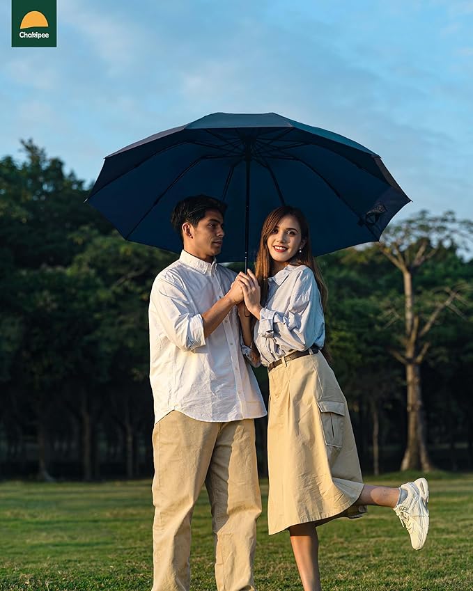Travel Compact Umbrella Windproof - Portable Automatic Umbrellas for Rain, Inverted Folding Umbrella for Men and Women