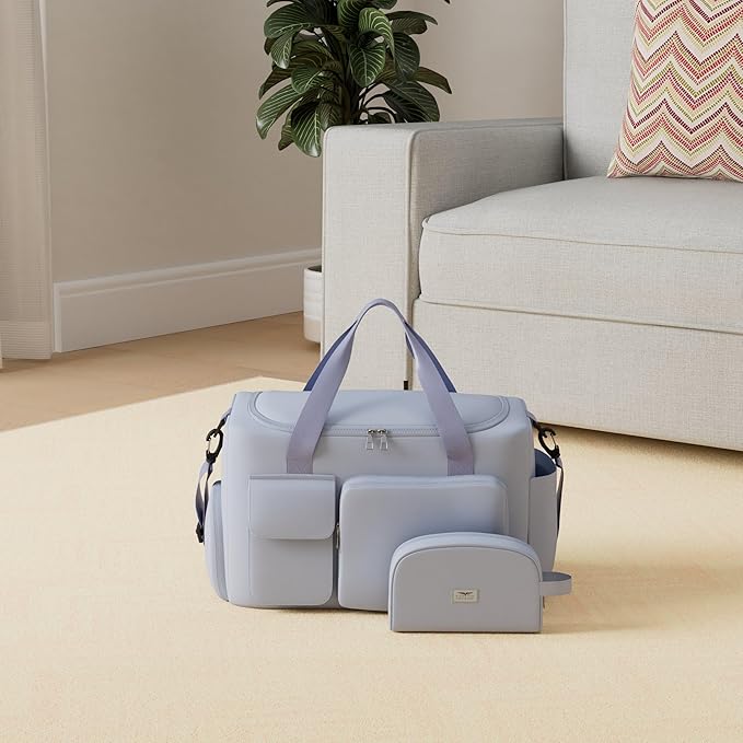 FIORETTO Women's Gym Duffle Bag with Shoes Compartment, 30L Capacity, Ideal for Travel, Gym, Sports, Duffel, Weekender
