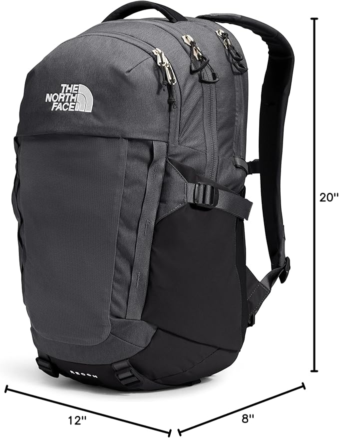 The North Face Recon Everyday Laptop Backpack, Asphalt Grey Light Heather/TNF Black, One Size