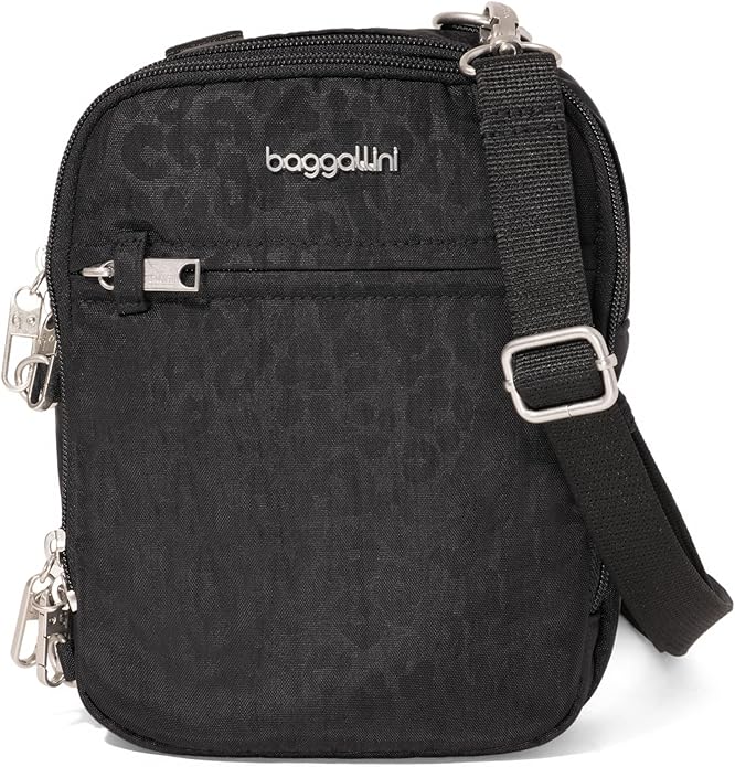 Baggallini Securtex® Anti-theft Mini Everything Crossbody Bag, 6.3"x8.25" Rfid, Locking Zippers & Cut-resistant Strap