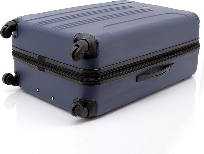 Travelers Club Chicago Hardside Expandable Spinner Luggage, Navy Blue, 3 Piece Set