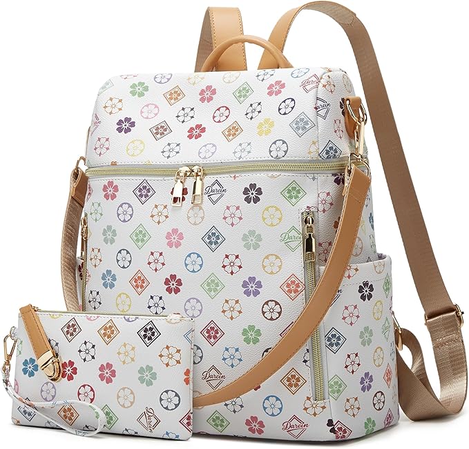 Makes Backpack Purse for Women PU Leather Travel Satchel Handbag Convertible Design Bag with Purse