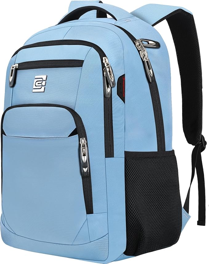 Volher Laptop Backpack,Business Travel Anti Theft Slim Durable Laptops Backpack,Water Resistant College Computer Bag for Women & Men Fits 15.6 Inch Laptop and Notebook-Pale Blue