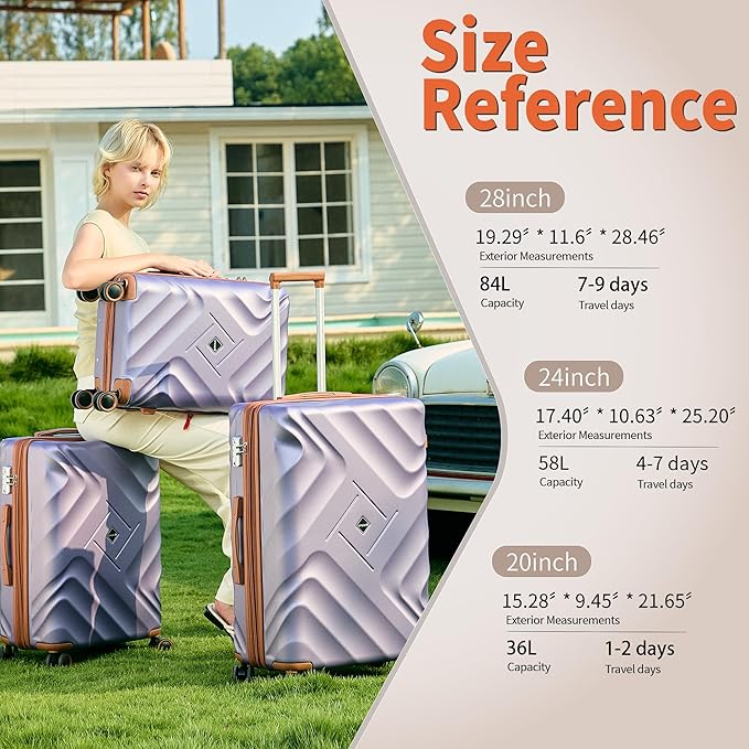10 piece Luggage Set Expandable Suitcase 22x14x9 Airline Approved Carry on, ABS Hard Case Suitcases with Spinner Wheels,TSA Lock