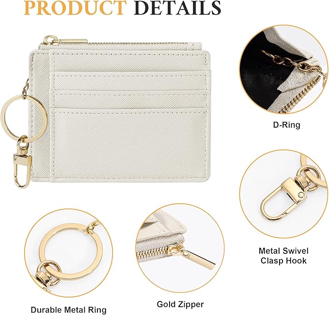 Sodsay Card Case Slim Front Pocket Wallet for Women Credit Card Holder with Keychain | Slim, Front Pocket, Credit Card Holder, with Keychain