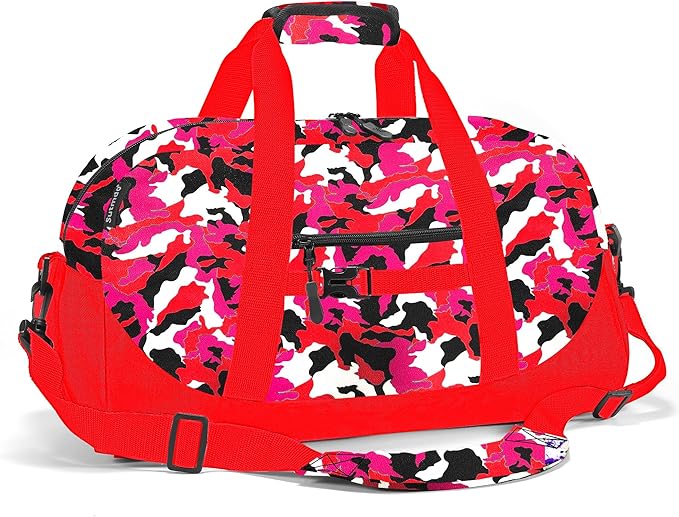 Stumdo Kids Overnighter Duffel Bags for kids, Carry-On Size & Ideal for School Practice or Overnight Travel Weekender Tote for Travel Gym Sport bag for Boys & Girls (11shong)