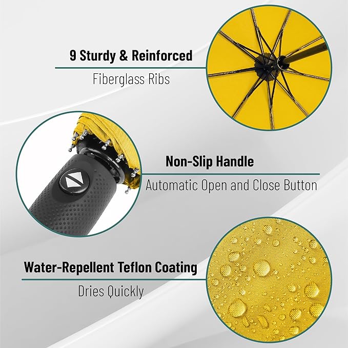 Mr. Pen- Windproof Travel Umbrella, Automatic Umbrellas for Rain, Compact