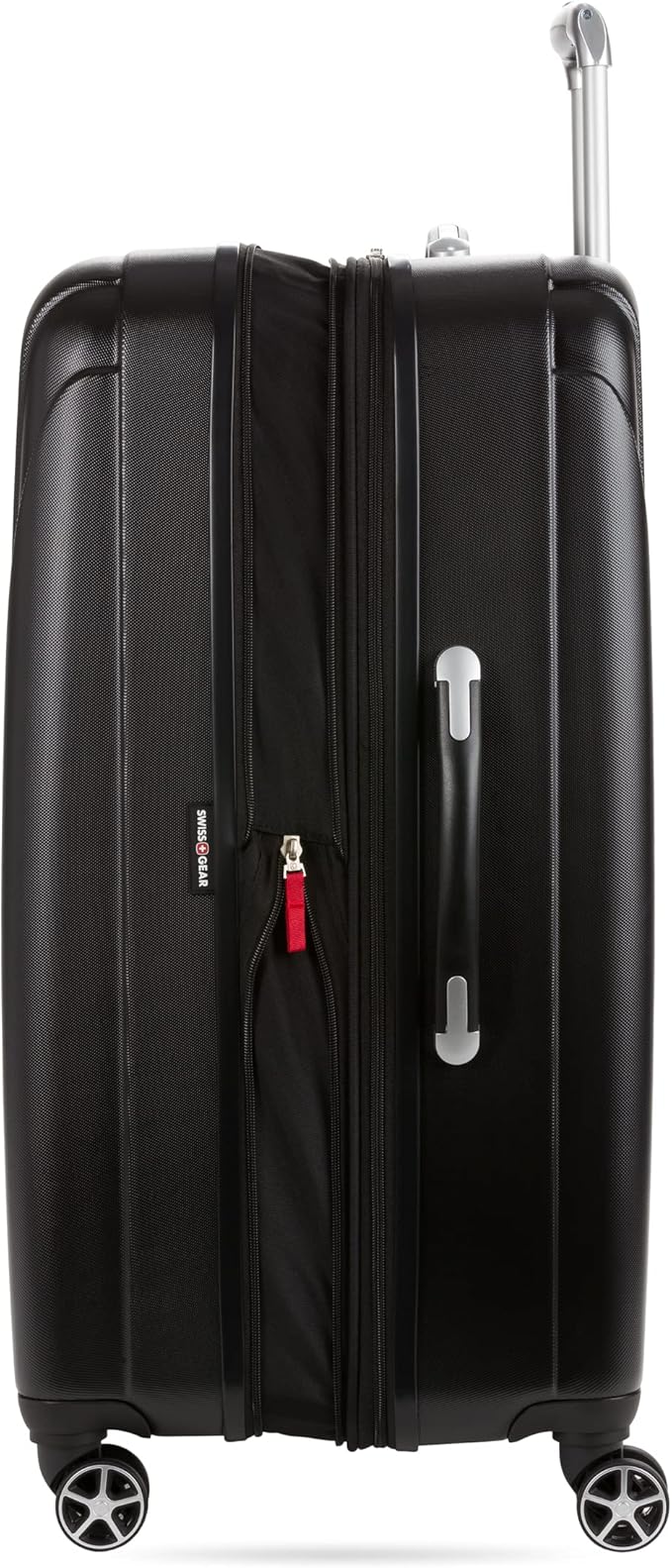 SwissGear 7585 Hardside Expandable Luggage with Spinner Wheels, Black, 3-Piece Set (19/23/27)