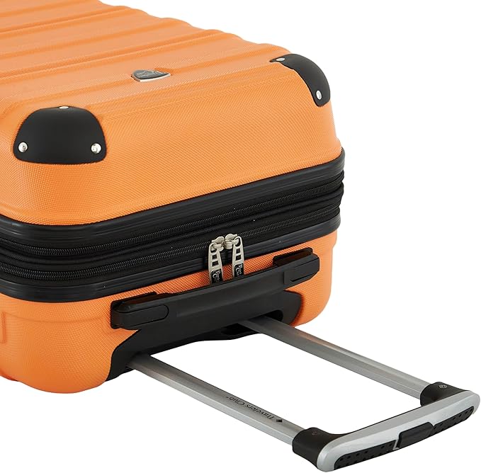 Travelers Club Phoenix Luggage, Sun Orange, 22-Inch Carry-On