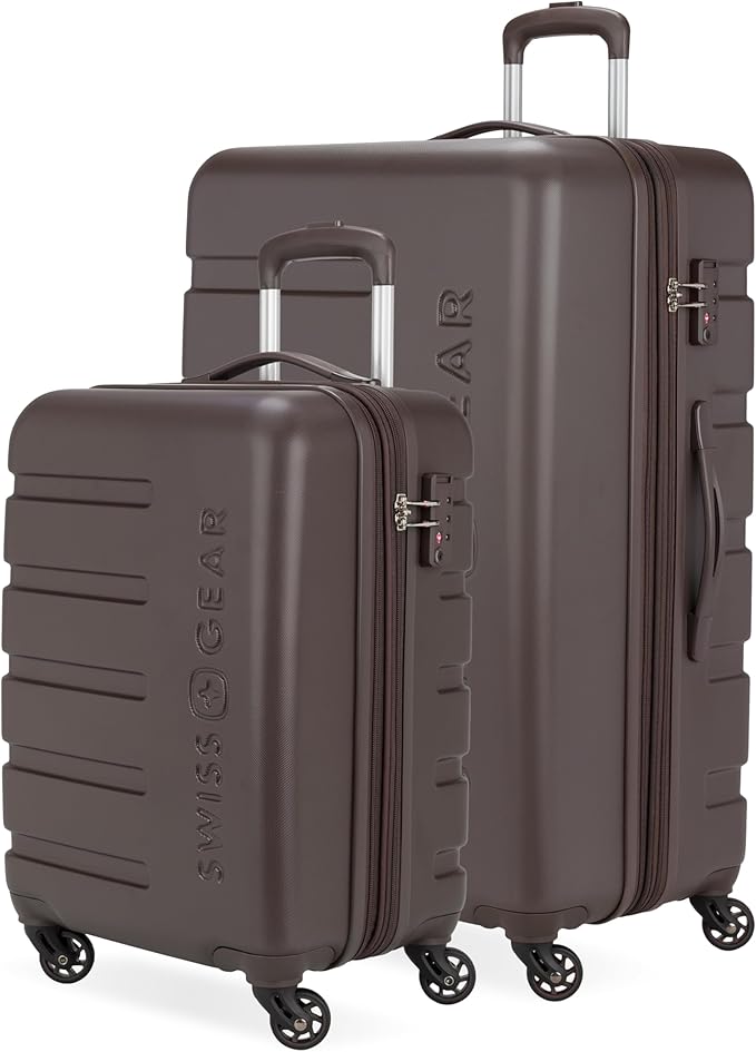 SwissGear 7366 Signature Hardside Expandable Luggage with Spinner Wheels, TSA Lock, Cup-Holder, Chocolate, 2-Piece Set (19/27)