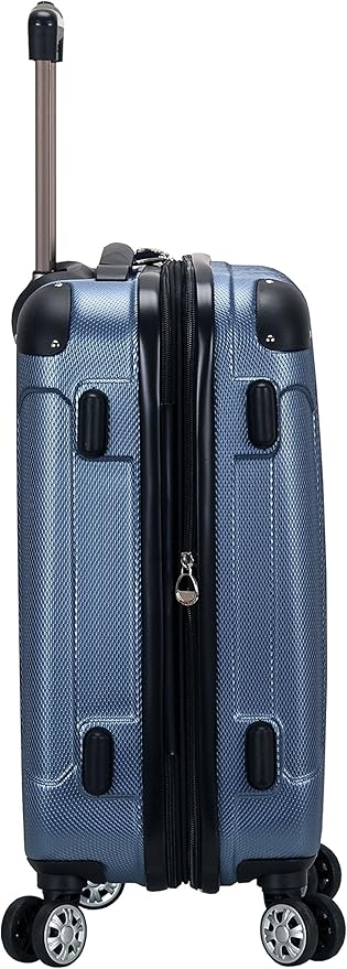 Rockland London Hardside Spinner Wheel Luggage, Blue, Carry-On 20-Inch