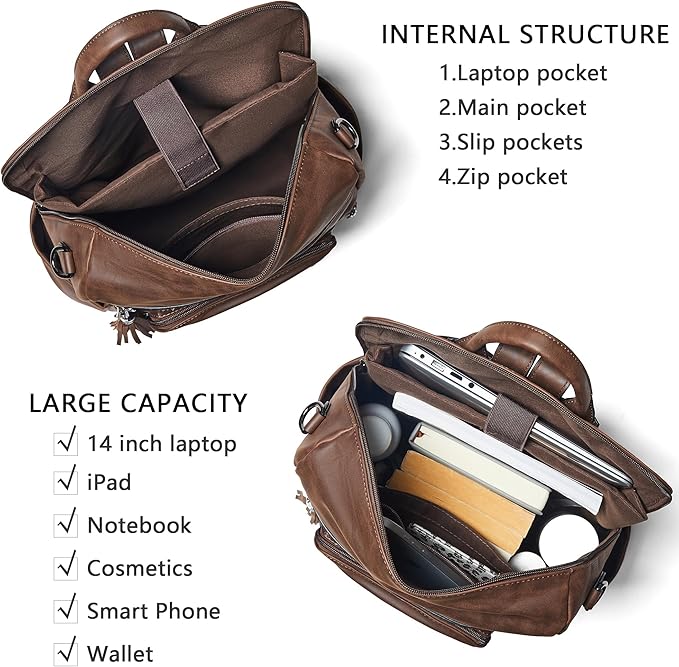 Shrrie Vegan Leather Laptop Backpack for Women 15.6 inch Work Backpack Fashion Travel Backpack Purse for Business College