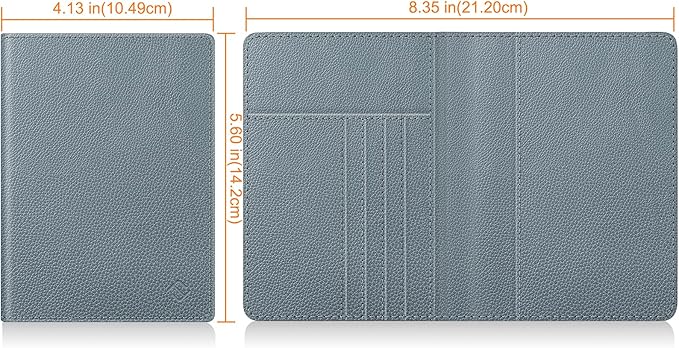 FINTIE Passport Holder, Slim Travel Wallet RFID Blocking Card Case Cover Passport Cover Protector Essentials with Credit Card Slots for Women/Men | Slim, RFID Blocking, Card Case Cover, Essentials, Credit Card Slots
